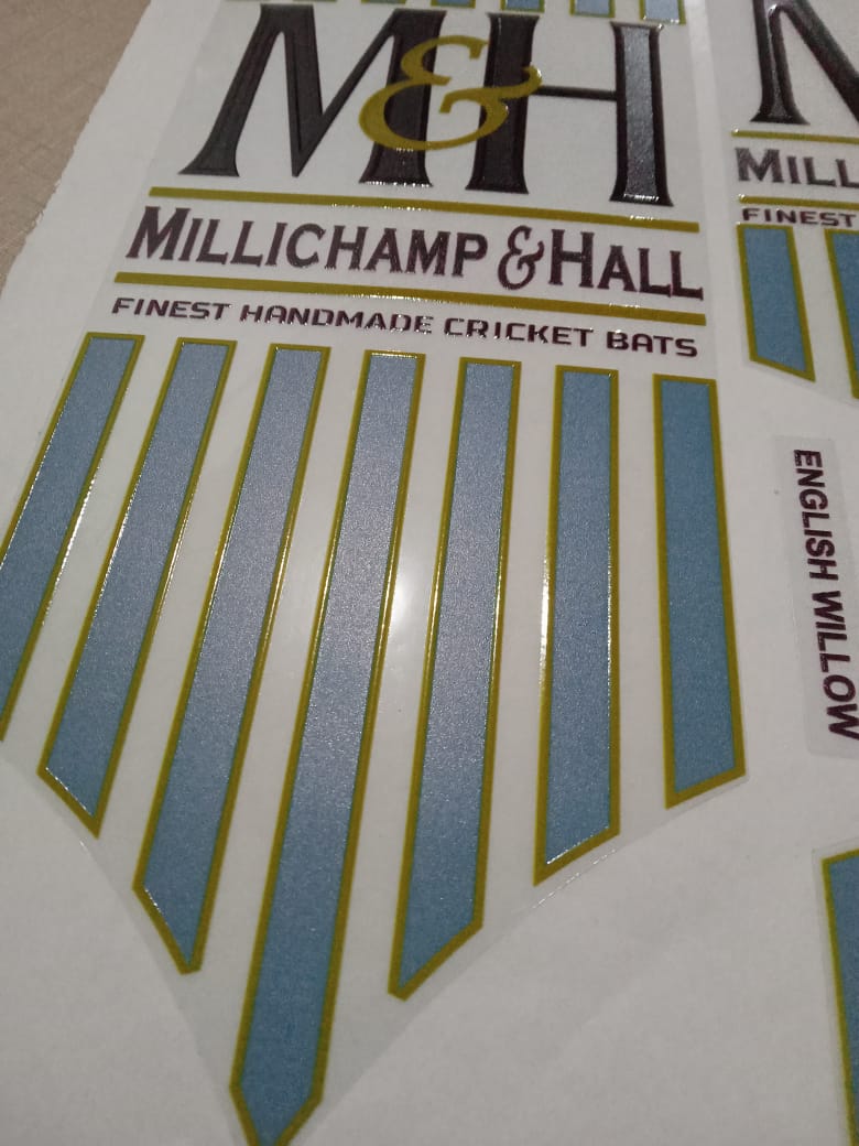 M&amp;H Champion Hall Cricket Bat Sticker