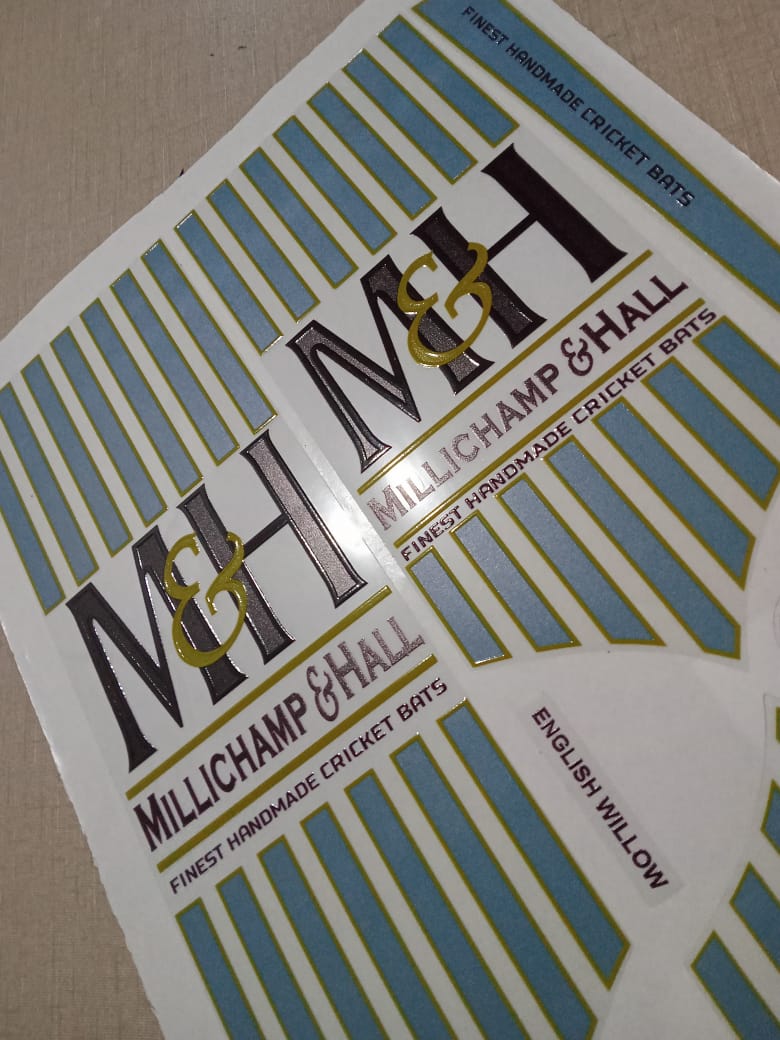 M&amp;H Champion Hall Cricket Bat Sticker