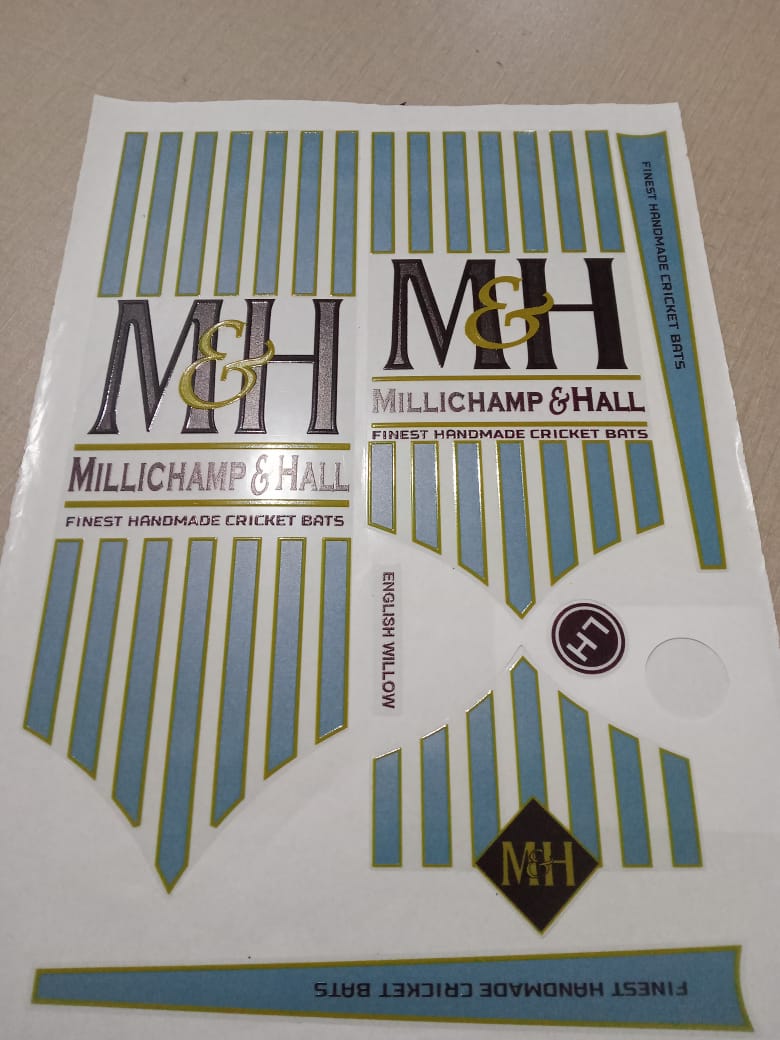M&amp;H Champion Hall Cricket Bat Sticker