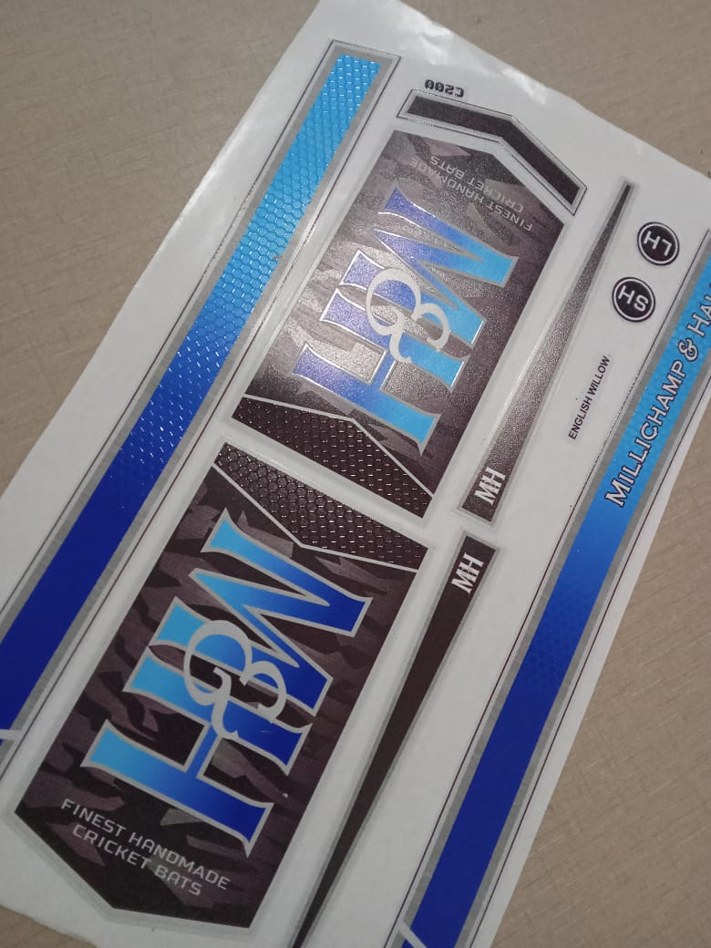 M&H Champion Hall Cricket Bat Sticker