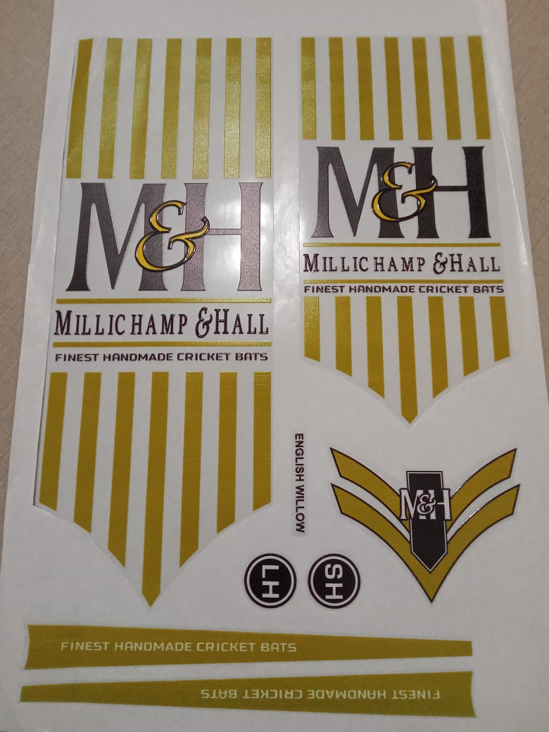 M&amp;H Champion Hall Cricket Bat Sticker