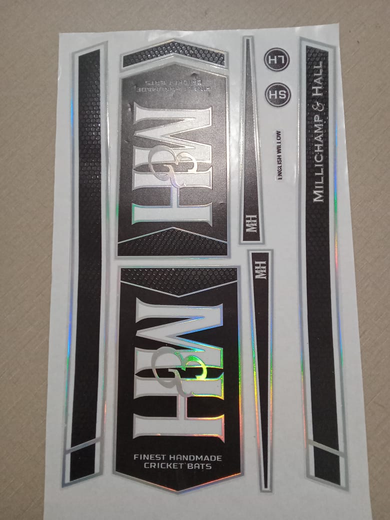 M&H Champion Hall Cricket Bat Sticker