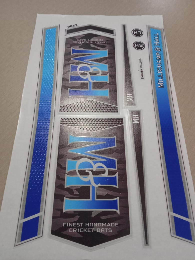 M&H Champion Hall Cricket Bat Sticker