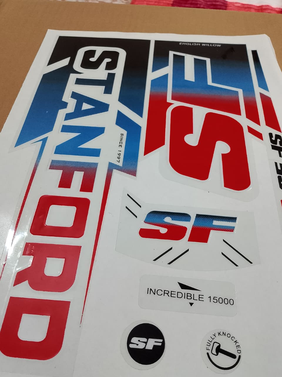SF Champion Hall Cricket Bat Sticker