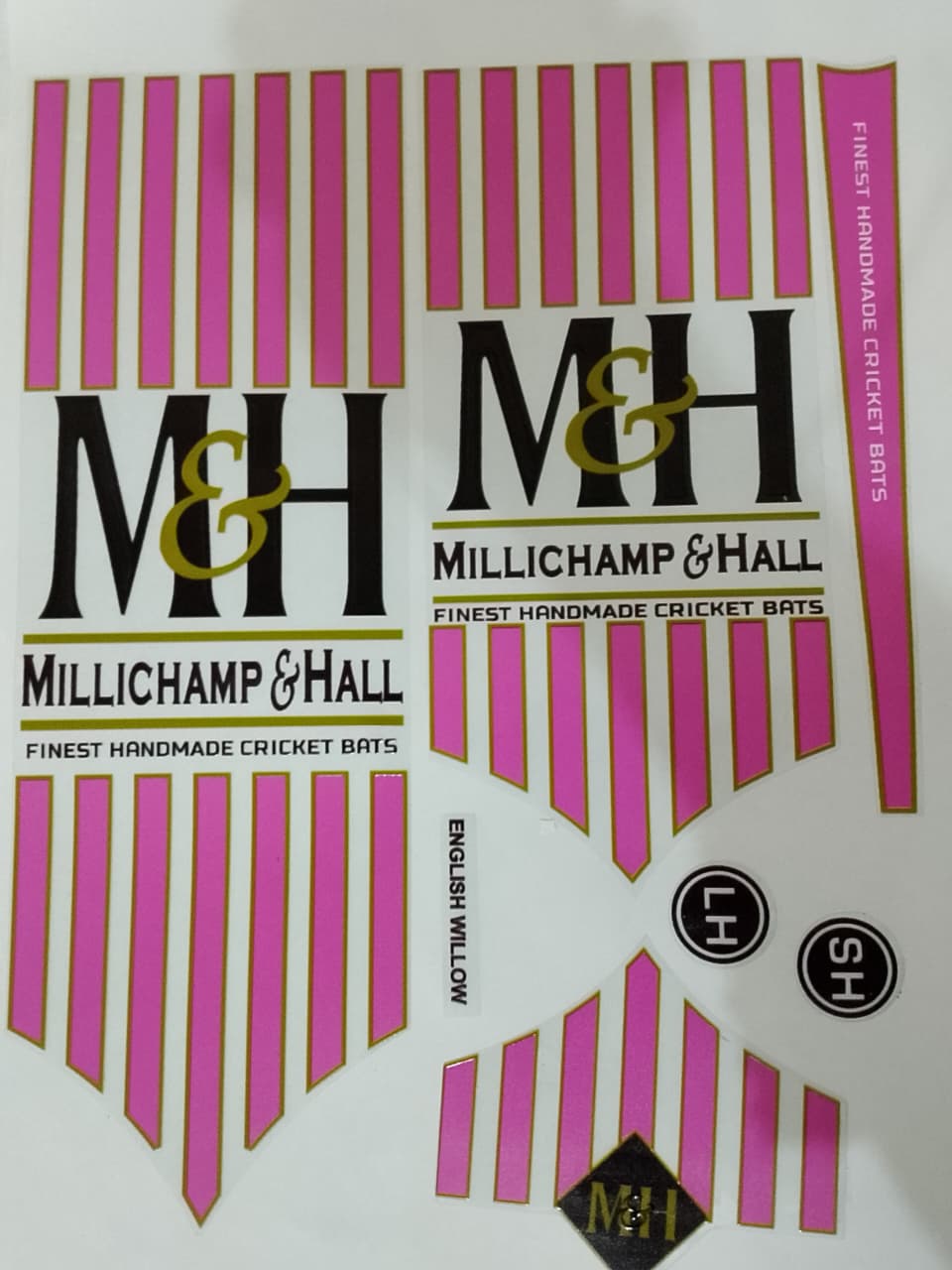 M&amp;H Champion Hall Cricket Bat Sticker