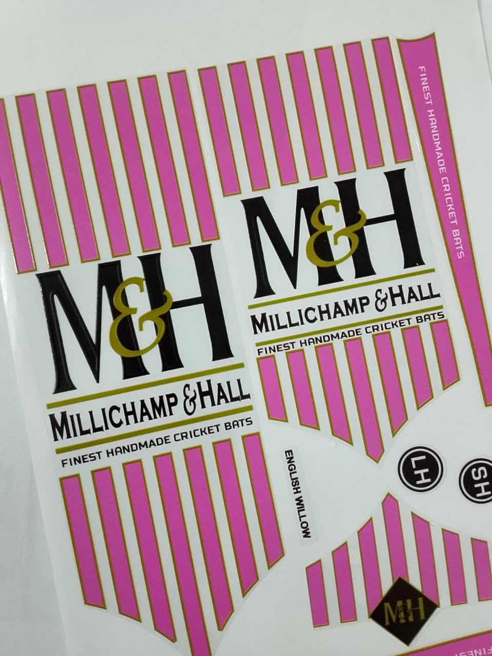 M&amp;H Champion Hall Cricket Bat Sticker
