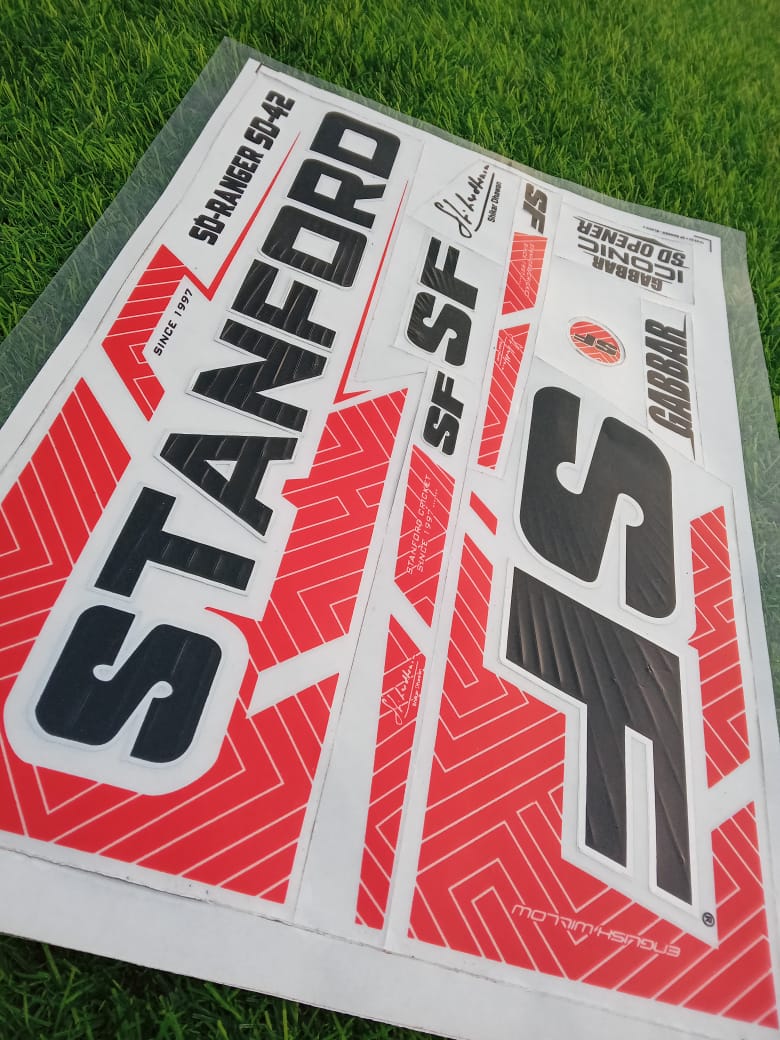 SF&nbsp;Champion Hall Cricket Bat Sticker.